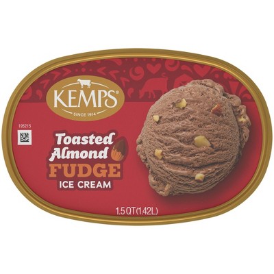 Kemps Old Fashioned Toasted Almond Fudge Ice Cream - 48oz