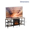 Farmhouse Industrial Style 58'' TV Stand For Tvs Up To 70'' With Electric Fireplace - 4 of 4