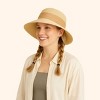 Anna-Kaci Women's Woven Floppy Sun Hat with Wide Ribbon Knot Detail and Curved Brim - 3 of 4