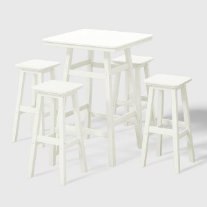 WestinTrends Malibu All Weather Hdpe Outdoor Patio Bar Height Dining Set (5-Piece) - 1 of 4