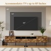 Gulches Natural TV Stand Entertainment Center Fits TVs up to 85 in with Mid Century Style 2 Drawers 4 Cabinets Cable Holes - 4 of 4