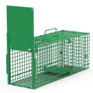 iMountek"38" 2-Door Live Animal Trap Cage for Raccoons, Skunks, Armadillos, Opossums, & More - Humane"Green - 1 of 4