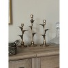 Slickblue Leaf Design Metal Candle Holders, Set of 3, Bronze Decorative Candle Stands, Tabletop or Shelf Décor - 2 of 4