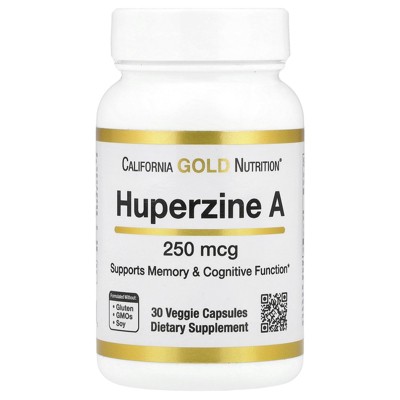 Huperzine A by California Gold Nutrition - Support for Memory & Cognitive Function - Promotes Healthy Acetylcholine Levels - Vegan Friendly - Gluten