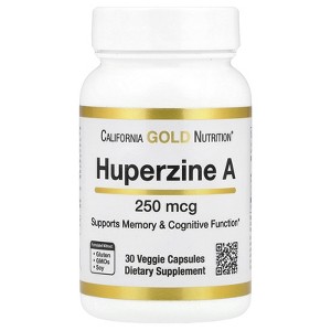 Huperzine A by California Gold Nutrition - Support for Memory & Cognitive Function - Promotes Healthy Acetylcholine Levels - Vegan Friendly - Gluten - 1 of 3