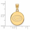 Black Bow Jewelry 10k Yellow Gold Georgia Bulldogs NCAA Medium Pendant - 2 of 3