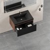 Whisen Floating Wall-Mounted Bathroom Vanity with Wave-Textured Soft-Close Drawers, Basin, Pre-Assembled Cabinet - 4 of 4