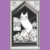 Girl's Design By Humans Ghost cat the Keeper of the Crypt By runcatrun T-Shirt - 2 of 2