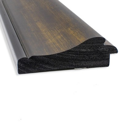 Antiqued Bronze and Black Polystyrene Rectangular Wall Frame