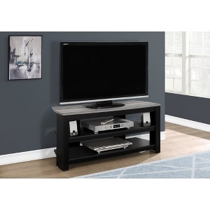 42" Laminate TV Stand with Center Pedestal and Thick Open Shelves for Living Room - 1 of 4