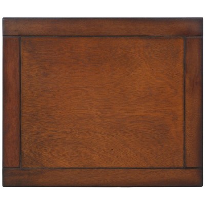 Transitional Toby Square Wood & Metal End Table with Storage - Brown