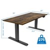 Mount-It! Dual Motor Electric Sit-Stand Desk with Tabletop - Black / Oak - 4 of 4