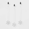 3pk Battery Operated LED Hanging Metal Snowflake Christmas Lights - Wondershop™: Indoor/Outdoor Use with Timer - 4 of 4