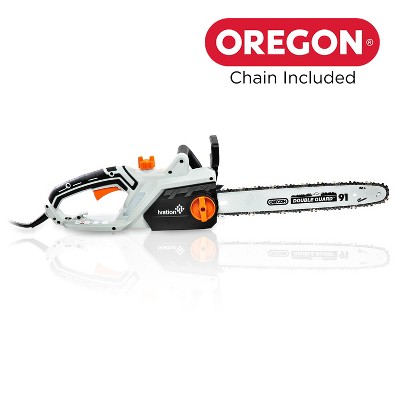Ivation 16 in. 15.0 AMP Electric Chainsaw with Auto Oiling, Auto Tension and Chain Break, Corded, Powerful Oregon Chain