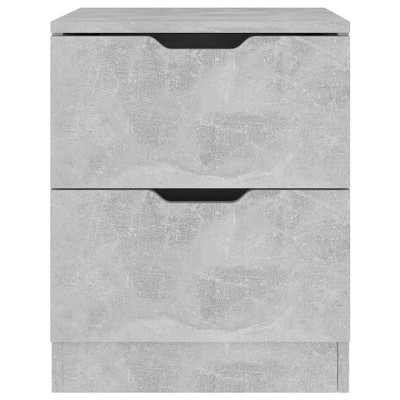 vidaXL Side Cabinet Storage Side End Table for Living Room Engineered Wood - Concrete Gray