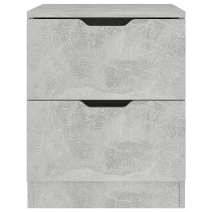 vidaXL Side Cabinet Storage Side End Table for Living Room Engineered Wood - Concrete Gray - 1 of 4