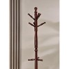 Okak 71.5IN Freestanding Hall Tree with Wooden Stand, Elegent Coat Rack with 9 Hooks, Coat Tree for Living Room, Bedroom, Entryway, Cherry - 2 of 4