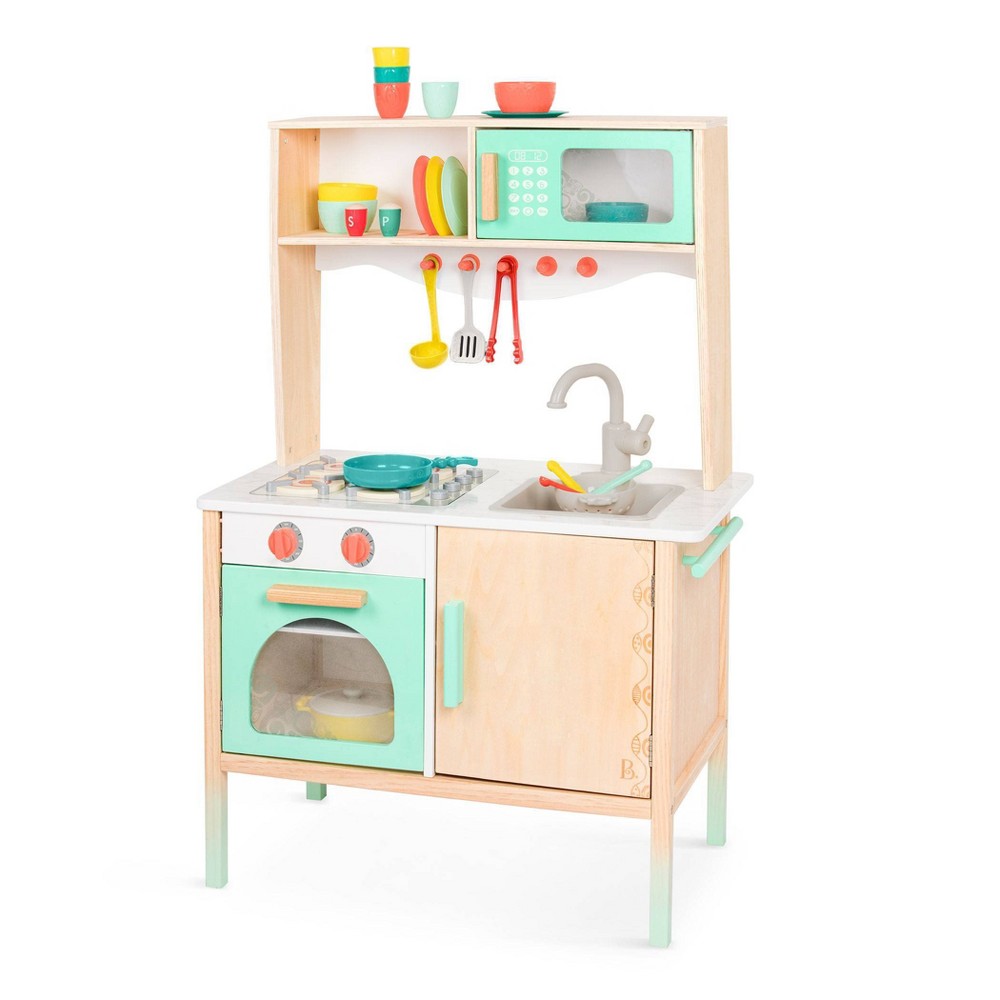 Photos - Role Playing Toy B Toys B. toys Wooden Play Kitchen - Mini Chef Kitchenette 