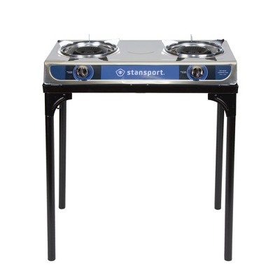 Stansport Stainless Steel Double Burner Stove With Stand