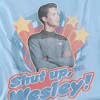 Boys' Star Trek Shut Up Wesley T-Shirt Light Blue X Large - 3 of 4