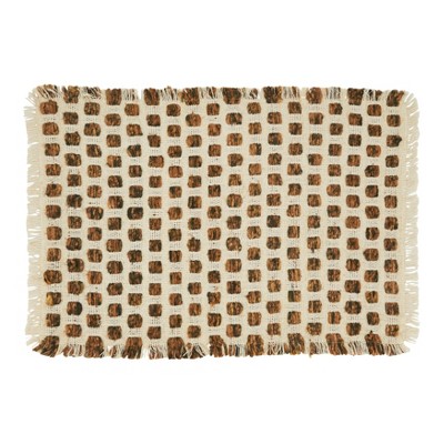 Saro Lifestyle Cotton Placemats With Woven Design (Set of 4)
