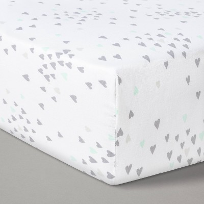 white fitted crib sheet