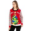 Joyfy Christmas Sweaters for Women, Christmas Ugly Sweater, LED Light Up Christmas Tree Pullover Tops - 2 of 4