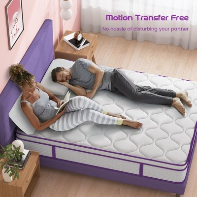 Sersper 12" Full Euro Top Innerspring Mattress with Purple Accents
