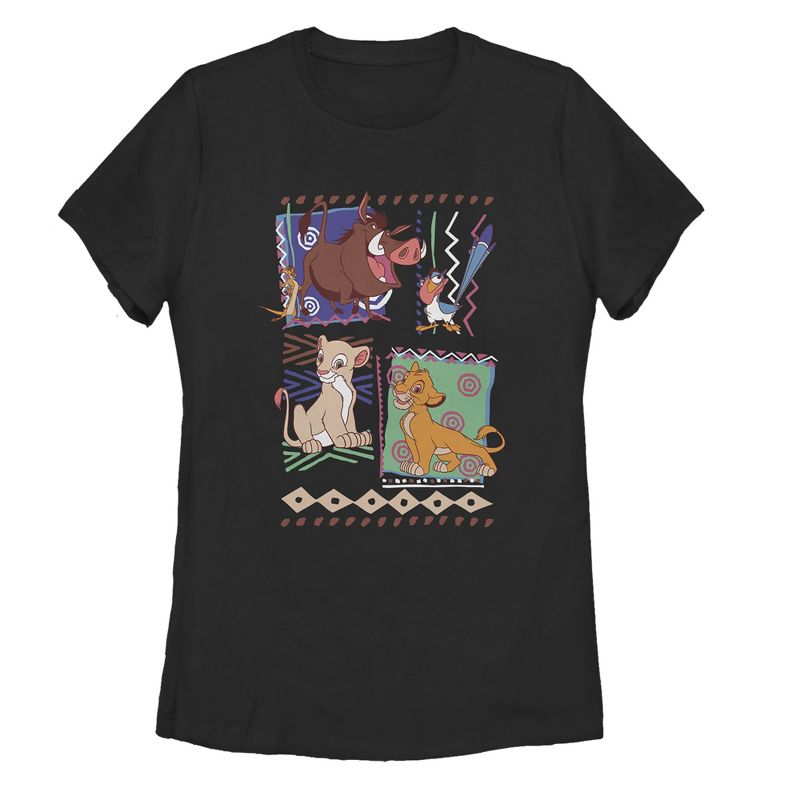 Women's Lion King Retro 90's Savannah Friends T-Shirt, 1 of 4
