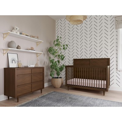 Child Craft Surrey Hill Crib, Dresser and Chest Nursery Set, 3-Piece, Includes 4-in-1 Convertible Crib, Dresser, and Chest
