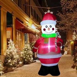 Garvee 7FT Inflatable Snowman-Xmas Snowman Blow Up Yard Decor Outdoor Decorations - 1 of 4