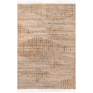 Nuloom Flor Flatweave Tassled Jute Indoor Area Rug Color Natural Size 5' x 8' - 1 of 4