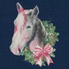 Juniors Womens Lost Gods Christmas Wreath Horse Sweatshirt - 2 of 4