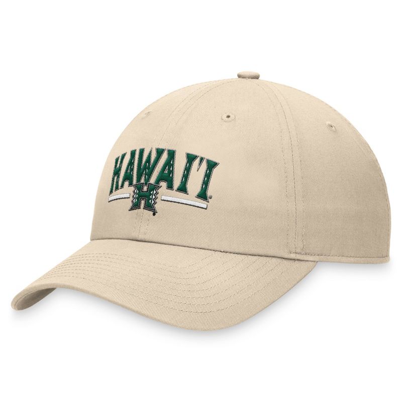 NCAA Hawaii Rainbow Warriors Unstructured Washed Cotton Twill Hat - Natural, 1 of 5