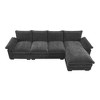 YOOCOZZ Chenille Sectional Sofa with Chaise Lounge, Side Storage Pockets, Armrest Pillows, Double Cushions - 2 of 4