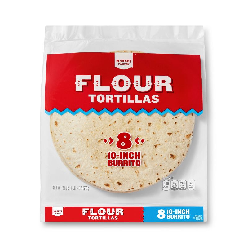 10&#34; Flour Tortillas - 8ct - Market Pantry&#8482;, 1 of 3