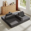 Racxily Convertible Sofa Bed with Pillow - Corduroy Folding Couch for Living Room, Bedroom, Lounge - 4 of 4