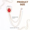 Unique Bargains Alloy Rhinestones Tassel Chain Hanging Fashion Durable Oral Brooch - 2 of 4