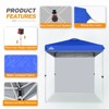 EAGLE PEAK 6.6x6.6 Pop Up Canopy Tent with One Sidewall, 8 Stakes and 4 Ropes - 3 of 4