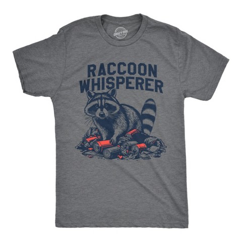 Мужские футболки Crazy Dog T-Shirts, Inc. Mens Funny T Shirts Raccoon Whisperer Sarcastic Animal Graphic Tee for Men - Crazy Dog Men's T Shirt for Animal Lovers Dark Grey L