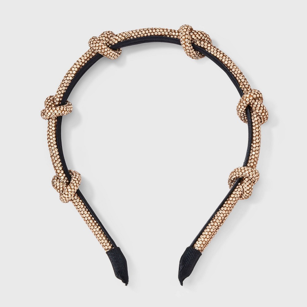 Knotted Rhinestone Headband - A New Day™ Rose Gold