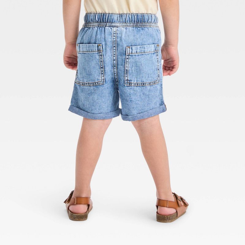 Toddler Boys&#39; Iris Wash Carpenter Style Pull-On Denim Shorts - Cat &#38; Jack&#8482; Light Wash, 3 of 5