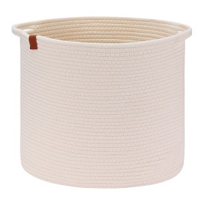 Unique Bargains Shelf Closet Woven Storage Basket for Blankets Clothes Shoes 1 Pc - 1 of 4