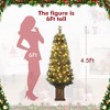 4.5FT Pre-Lit Christmas Tree –  LED Lights & 8 Modes for Indoor/Outdoor Holiday Decor - 3 of 4