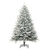 Aghana Digitals 70.9" Pre-Lit Flocked Christmas Tree with 150 LEDs, PVC/PE Branches, Decorative - 3 of 4