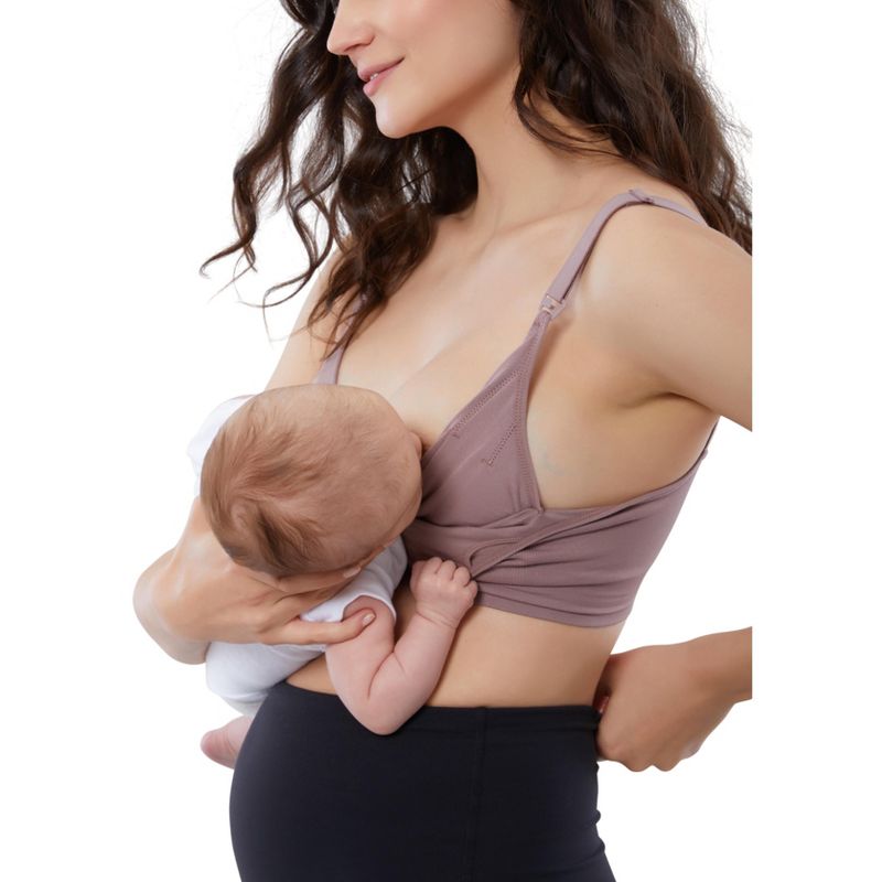 Ingrid & Isabel Basics Maternity 2-in-1 Nursing & Pumping Bra Bundle 2 Pack, 5 of 6
