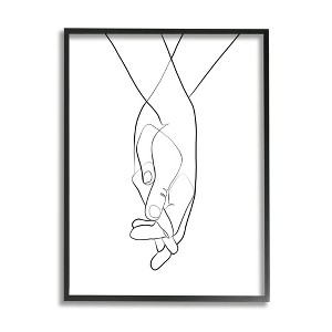 Stupell Industries Hands Intertwined Romantic Gesture Minimal Linework - 1 of 4