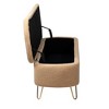 Grungis Ottoman Bench with Storage for End of Bed Gold Legs,Faux Fur Entryway Bench Upholstered Padded with Storage for Living Room - 3 of 4