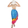 LA LEELA Women's Wraps Summer Long Pareos Vacation Skirt Cover-Up Beach Bikini Beachwear Sarong Coverups Swimwear for Women One Size Blue,Tie Dye - 3 of 4
