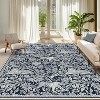 Washable Runner Rug, Modern Tiger Woodcut Hallway Runner, Thin Low Pile Foldable Carpet with Non-Slip Rubber Backing for Kitchen - 2 of 4